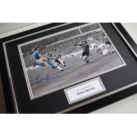 Peter Barnes SIGNED FRAMED Photo Autograph 16x12 display Manchester City   AFTAL & COA Memorabilia PERFECT GIFT