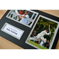 Mike Gatting SIGNED autograph A4 Photo Mount Display England Cricket Ashes  AFTAL & COA Memorabilia PERFECT GIFT