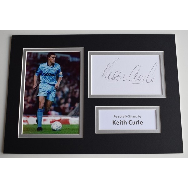 Keith Curle Signed Autograph A4 photo display Manchester City Football AFTAL  COA Memorabilia PERFECT GIFT