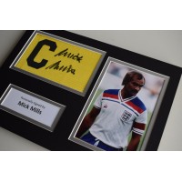 Mick Mills SIGNED Captains Armband A4 Photo Display England Football PROOF  AFTAL & COA Memorabilia 