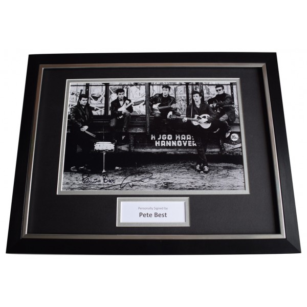 Pete Best SIGNED FRAMED Photo Autograph 16x12 display Beatles Music  AFTAL  COA Memorabilia PERFECT GIFT