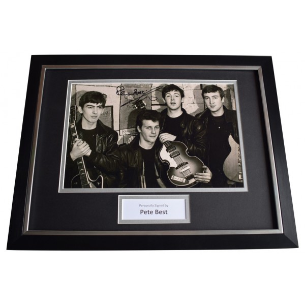 Pete Best SIGNED FRAMED Photo Autograph 16x12 display Beatles Music  AFTAL  COA Memorabilia PERFECT GIFT