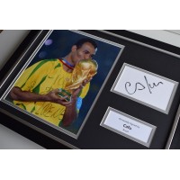 Cafu SIGNED FRAMED Photo Autograph 16x12 display Brazil AFTAL & COA Memorabilia PERFECT GIFT