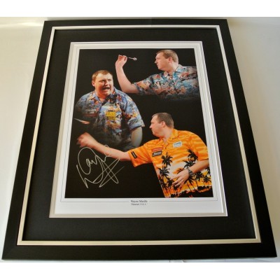 Wayne Mardle SIGNED FRAMED Huge Photo Autograph display Darts Hawaii 501 PROOF    PERFECT GIFT