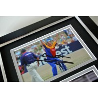 Darren Gough SIGNED A4 FRAMED Photo Autograph Display England Cricket & COA PERFECT GIFT
