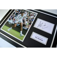 Tim Henman SIGNED FRAMED Photo Autograph 16x12 display Tennis memorabilia & COA PERFECT GIFT
