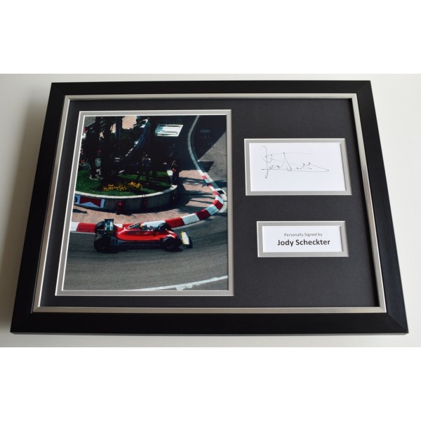 Jody Scheckter SIGNED FRAMED Photo Autograph 16x12 display Formula One  AFTAL & COA Memorabilia PERFECT GIFT