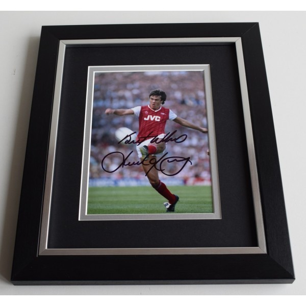 David O'Leary SIGNED 10X8 FRAMED Photo Autograph Arsenal Football AFTAL & COA Memorabilia PERFECT GIFT