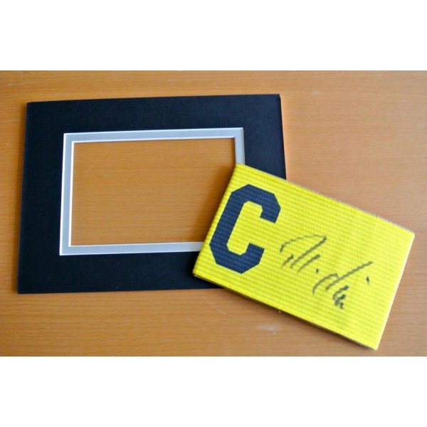 RUDI VOLLER HAND SIGNED CAPTAINS ARMBAND & free mount display GERMANY & COA RUDI VOLLER HAND SIGNED CAPTAINS ARMBAND & free mount display GERMANY & COA