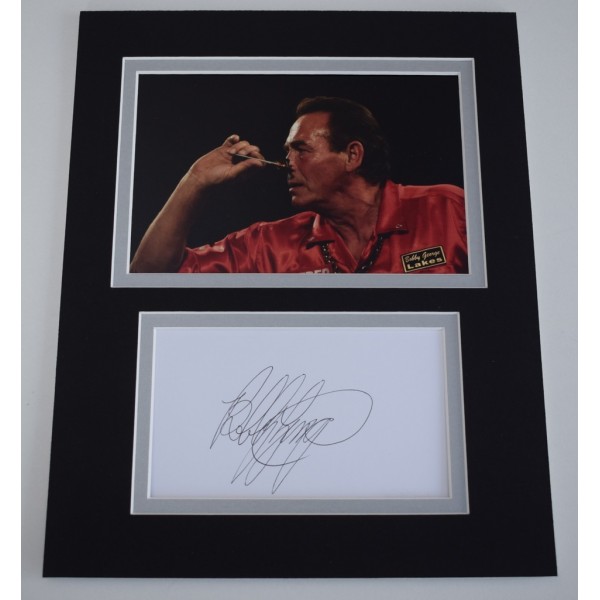 Bobby George Signed Autograph 10x8 photo mount display Darts Sport AFTAL  COA Memorabilia PERFECT GIFT