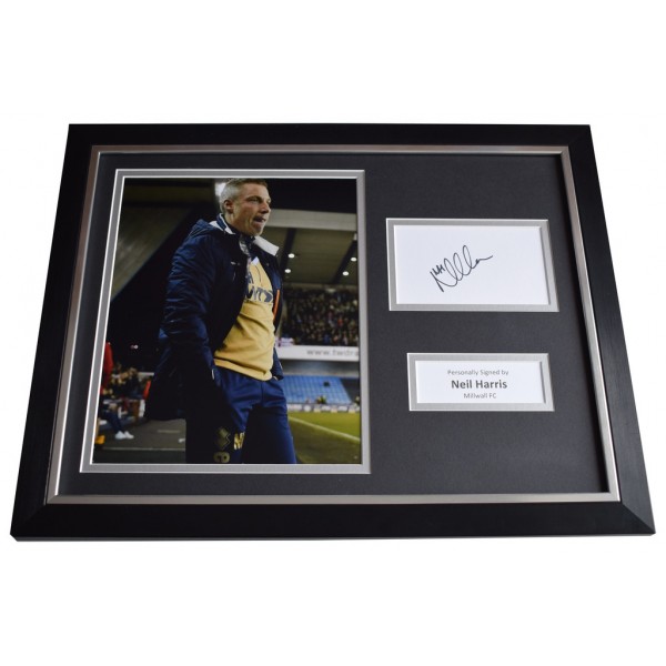 Neil Harris SIGNED FRAMED Photo Autograph 16x12 display Millwall Football     AFTAL  COA Memorabilia PERFECT GIFT