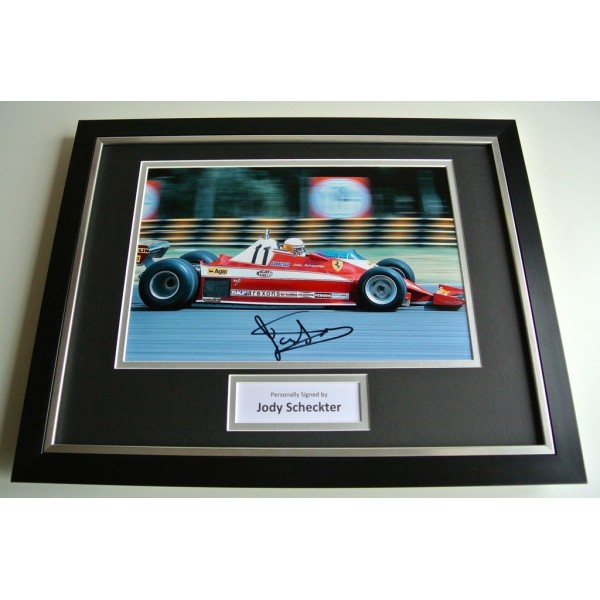 Jody Scheckter SIGNED FRAMED Photo Autograph 16x12 display Formula 1 Racing COA PERFECT GIFT