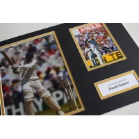 David Gower SIGNED autograph 16x12 photo display Cricket  AFTAL & COA Memorabilia PERFECT GIFT
