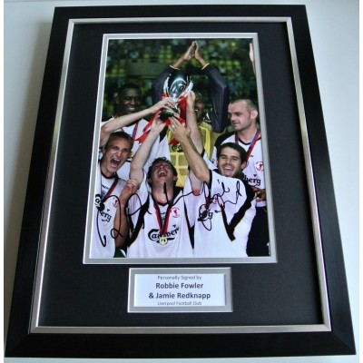 Fowler & Redknapp SIGNED FRAMED Photo Autograph x2 16x12 display Liverpool & COA   PERFECT GIFT