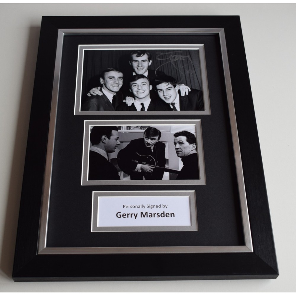 Gerry Marsden Signed Autograph A4 photo display Music Pacemakers YNWA AFTAL COA 