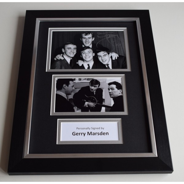 Gerry Marsden Signed Autograph A4 FRAMEDphoto display Pacemakers MUSIC   AFTAL & COA Memorabilia PERFECT GIFT
