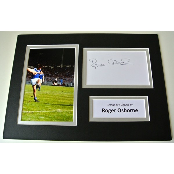 Roger Osborne SIGNED autograph A4 Photo Mount Display Ipswich Football COA AFTAL Memorabilia 