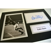 Colin Stein SIGNED autograph A4 Photo Mount Display Rangers football COA