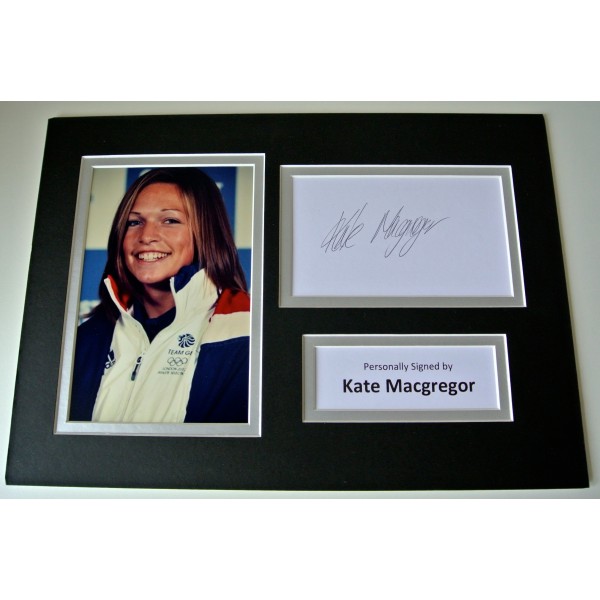 Kate MacGregor SIGNED autograph A4 Photo Mount Display Olympic Sailing COA