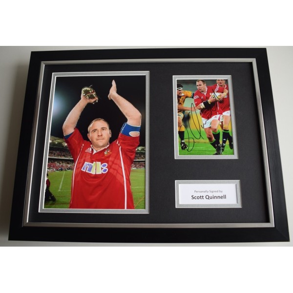 Scott Quinnell SIGNED FRAMED Photo Autograph 16x12 display Wales Rugby  AFTAL & COA Memorabilia PERFECT GIFT