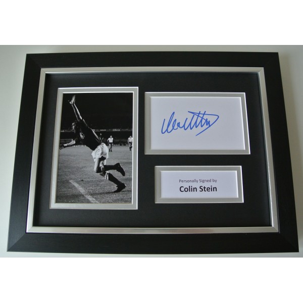 Colin Stein SIGNED A4 FRAMED Photo Mount Autograph Display Rangers Football COA
