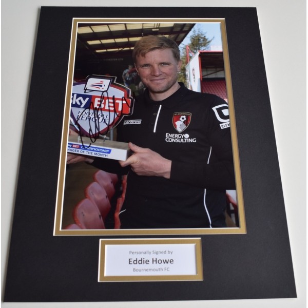 Eddie Howe SIGNED autograph 16x12 photo display Bournemouth Football AFTAL  COA Memorabilia PERFECT GIFT