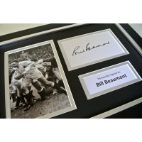 Bill Beaumont Signed A4 FRAMED photo Autograph display England Rugby PROOF & COA