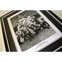Bill Beaumont Signed FRAMED Huge Photo Autograph display England Rugby PROOF COA