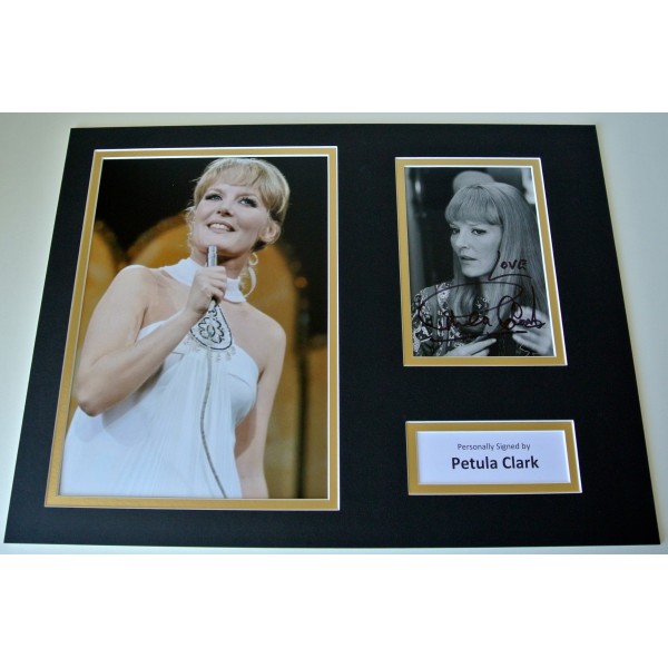 Petula Clark Signed Autograph 16x12 photo mount display Music Memorabilia & COA