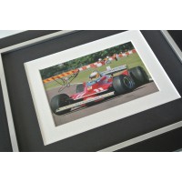 Jody Scheckter SIGNED 10x8 FRAMED Photo Autograph Display Formula 1 Sport & COA      PERFECT GIFT