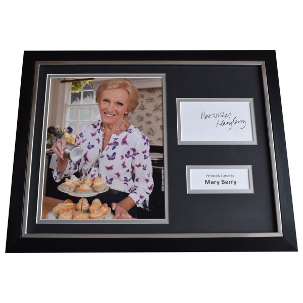 Mary Berry Signed FRAMED Photo Autograph 16x12 display TV Bake Off Chef  AFTAL  COA Memorabilia PERFECT GIFT