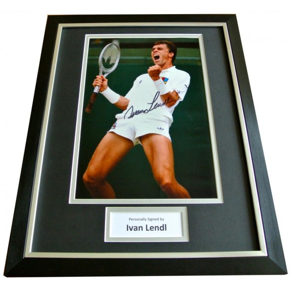 IVAN LENDL Signed FRAMED Photo Mount Autograph Display Tennis Memorabilia & COA           PERFECT GIFT 