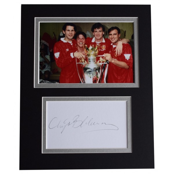 Clayton Blackmore Signed Autograph 10x8 photo display Man Utd Football  AFTAL  COA Memorabilia PERFECT GIFT