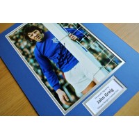 JOHN GREIG SIGNED autograph 16x12 photo mount display RANGERS Football PROOF COA  PERFECT GIFT