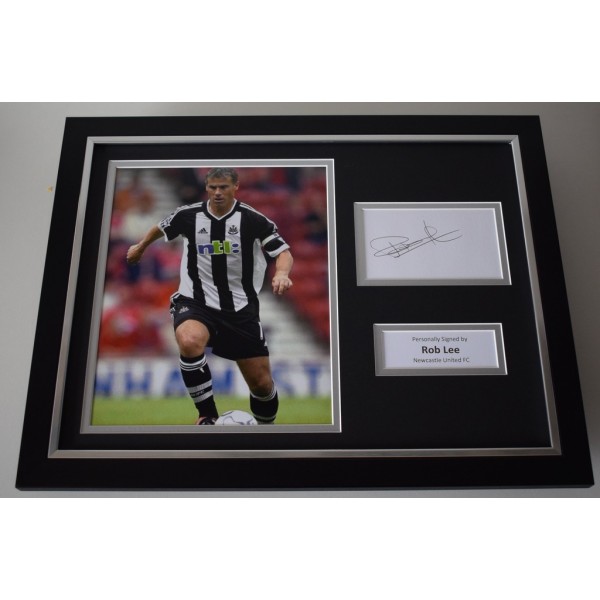 Rob Lee SIGNED FRAMED Photo Autograph 16x12 display Newcastle Football    AFTAL & COA Memorabilia PERFECT GIFT 