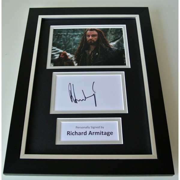 Richard Armitage SIGNED A4 FRAMED Photo Mount Autograph Display Hobbit Film COA