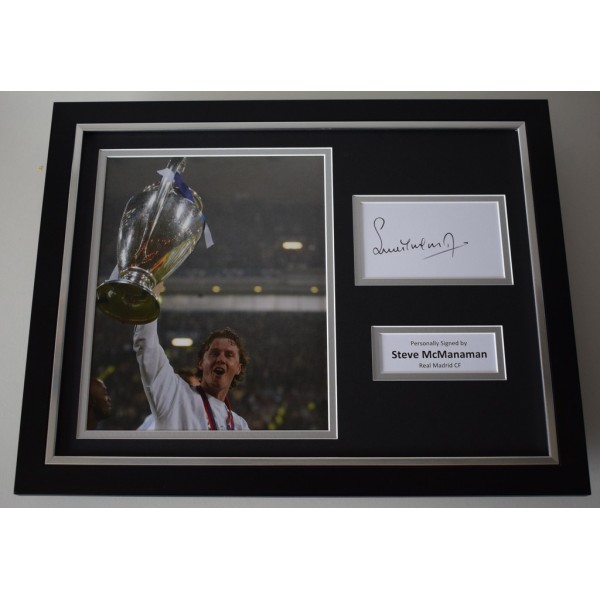 Steve McManaman SIGNED FRAMED Photo Autograph 16x12 display Real Madrid  AFTAL & COA Memorabilia PERFECT GIFT 
