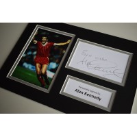 Alan Kennedy Signed Autograph A4 photo display Liverpool Football   AFTAL & COA Memorabilia PERFECT GIFT 