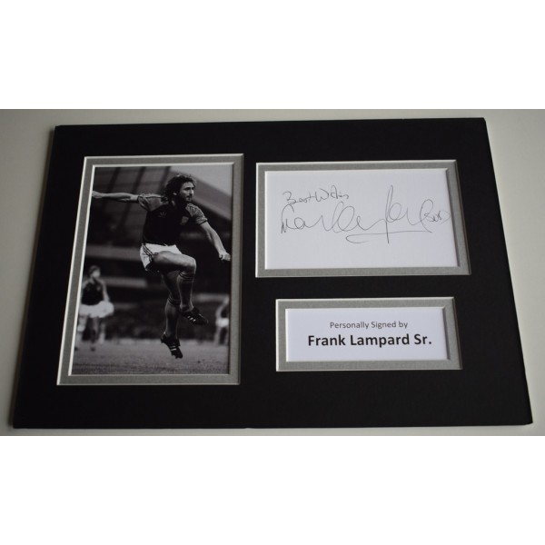 Frank Lampard Sr Signed Autograph A4 photo display West Ham United    AFTAL & COA Memorabilia PERFECT GIFT 