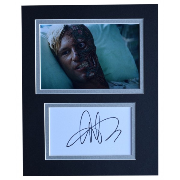 Aaron Eckhart Signed Autograph 10x8 photo display The Dark Knight Film    AFTAL  COA Memorabilia PERFECT GIFT