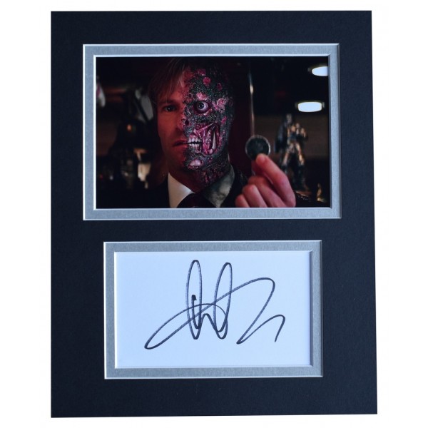 Aaron Eckhart Signed Autograph 10x8 photo display The Dark Knight Film    AFTAL  COA Memorabilia PERFECT GIFT