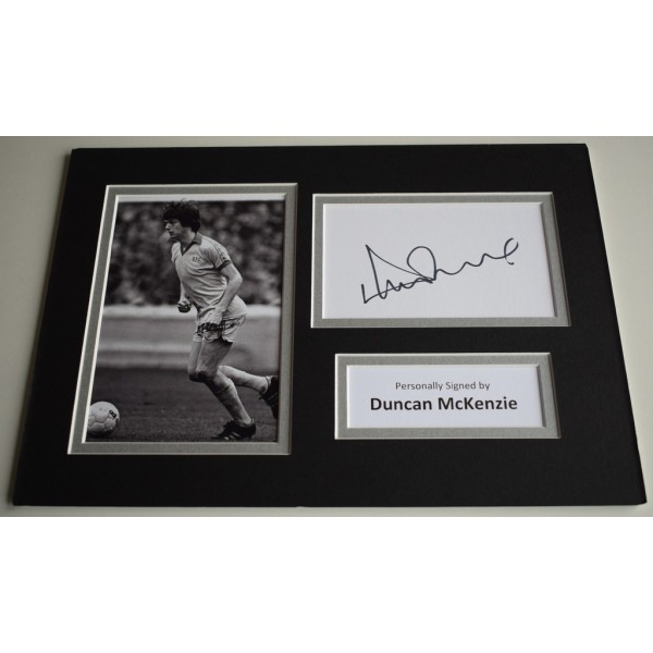 Duncan McKenzie Signed Autograph A4 photo display Everton Football AFTAL & COA Memorabilia PERFECT GIFT 