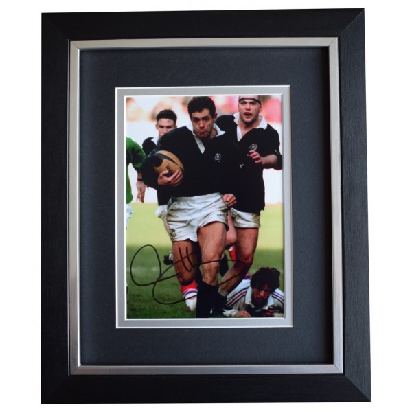 Gavin Hastings SIGNED 10x8 FRAMED Photo Autograph Display Rugby Union Sport AFTAL  COA Memorabilia PERFECT GIFT