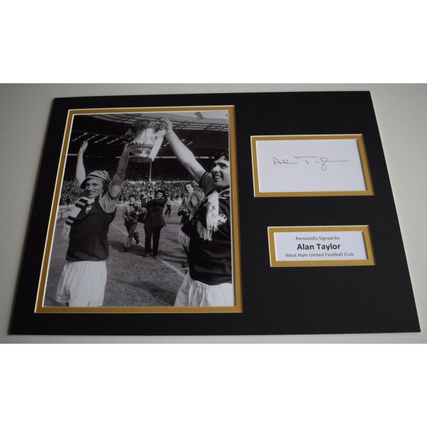 Alan Taylor SIGNED autograph 16x12 photo display West Ham United football AFTAL & COA Memorabilia PERFECT GIFT 