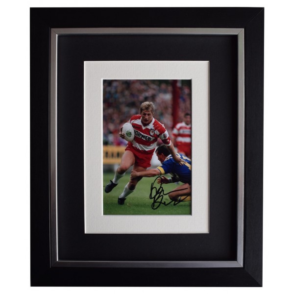 Denis Betts SIGNED 10x8 FRAMED Photo Autograph Display Wigan Rugby League AFTAL  COA Memorabilia PERFECT GIFT