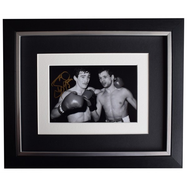 Barry McGuigan SIGNED 10x8 FRAMED Photo Autograph Display Boxing Sport  AFTAL  COA Memorabilia PERFECT GIFT