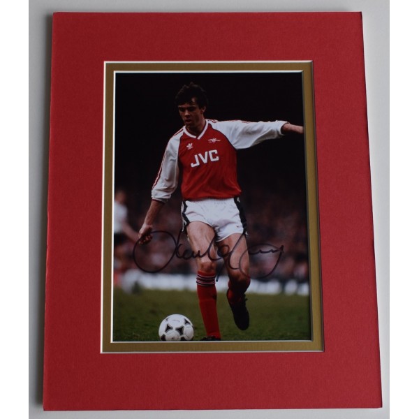 David O'Leary Signed Autograph 10x8 photo display Arsenal Football  Memorabilia AFTAL & COA  PERFECT GIFT 