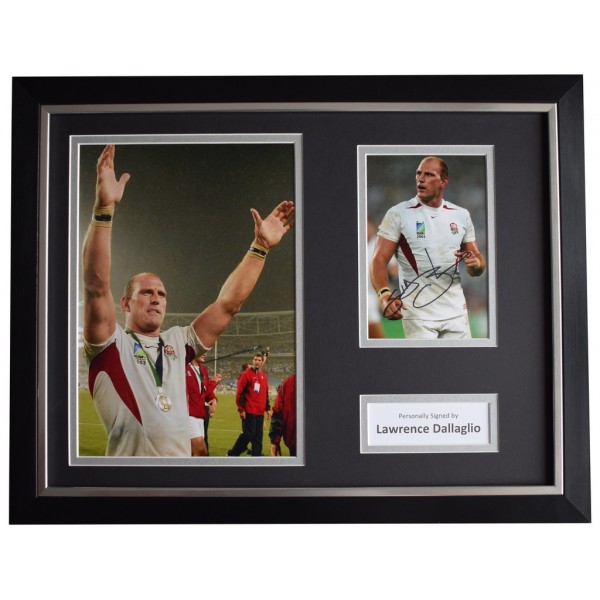 Lawrence Dallaglio Signed FRAMED Photo Autograph 16x12 display England Rugby AFTAL  COA Memorabilia PERFECT GIFT