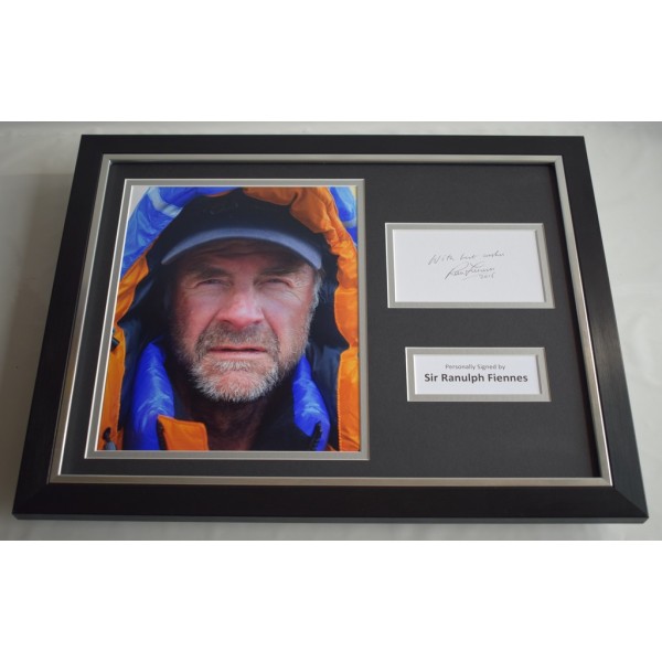Ranulph Fiennes SIGNED FRAMED Photo Autograph 16x12 display Mount Everest Memorabilia AFTAL & COA  PERFECT GIFT