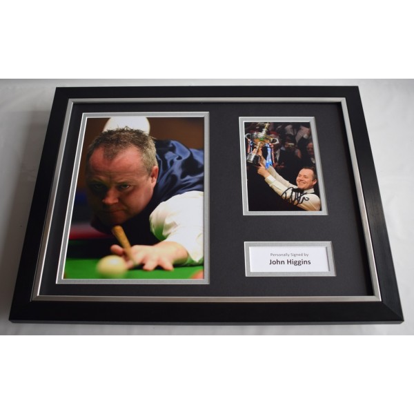 John Higgins SIGNED FRAMED Photo Autograph 16x12 display Snooker Sport  Memorabilia AFTAL & COA  PERFECT GIFT